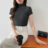 品よくきれいめハイネックサマーニット 半袖ニット サマーニット | COCOMOMO | 詳細画像27