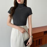 品よくきれいめハイネックサマーニット 半袖ニット サマーニット | COCOMOMO | 詳細画像29