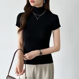 品よくきれいめハイネックサマーニット 半袖ニット サマーニット | COCOMOMO | 詳細画像30