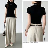 品よくきれいめハイネックサマーニット 半袖ニット サマーニット | COCOMOMO | 詳細画像35