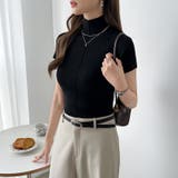 品よくきれいめハイネックサマーニット 半袖ニット サマーニット | COCOMOMO | 詳細画像38