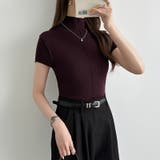 品よくきれいめハイネックサマーニット 半袖ニット サマーニット | COCOMOMO | 詳細画像6