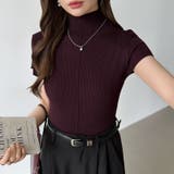 品よくきれいめハイネックサマーニット 半袖ニット サマーニット | COCOMOMO | 詳細画像8