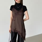 レイヤード映えサテンレースキャミソール レース キャミソール | COCOMOMO | 詳細画像4