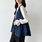 重ねるだけで更新。 ペプラムデニムベスト デニムベスト | COCOMOMO | 詳細画像13