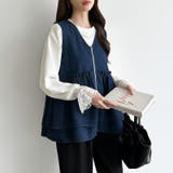 重ねるだけで更新。 ペプラムデニムベスト デニムベスト | COCOMOMO | 詳細画像17