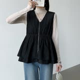 重ねるだけで更新。 ペプラムデニムベスト デニムベスト | COCOMOMO | 詳細画像24