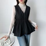 重ねるだけで更新。 ペプラムデニムベスト デニムベスト | COCOMOMO | 詳細画像27