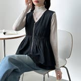 重ねるだけで更新。 ペプラムデニムベスト デニムベスト | COCOMOMO | 詳細画像28