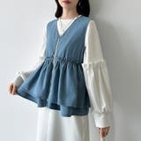 重ねるだけで更新。 ペプラムデニムベスト デニムベスト | COCOMOMO | 詳細画像5