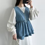 重ねるだけで更新。 ペプラムデニムベスト デニムベスト | COCOMOMO | 詳細画像6