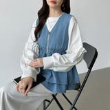 重ねるだけで更新。 ペプラムデニムベスト デニムベスト | COCOMOMO | 詳細画像7