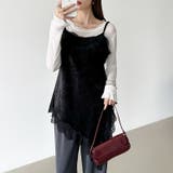 コーデに悩まないレイヤードセット レースキャミソール シアーカットソー | COCOMOMO | 詳細画像14 