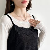 コーデに悩まないレイヤードセット レースキャミソール シアーカットソー | COCOMOMO | 詳細画像18 