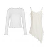 コーデに悩まないレイヤードセット レースキャミソール シアーカットソー | COCOMOMO | 詳細画像28 