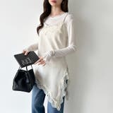 コーデに悩まないレイヤードセット レースキャミソール シアーカットソー | COCOMOMO | 詳細画像3 