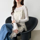 コーデに悩まないレイヤードセット レースキャミソール シアーカットソー | COCOMOMO | 詳細画像4 