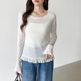 コーデに悩まないレイヤードセット レースキャミソール シアーカットソー | COCOMOMO | 詳細画像6 