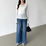 コーデに悩まないレイヤードセット レースキャミソール シアーカットソー | COCOMOMO | 詳細画像8 