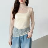 一枚でも重ねても。甘すぎないハート柄シアートップス シアー ハイネック | COCOMOMO | 詳細画像12 