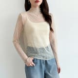 一枚でも重ねても。甘すぎないハート柄シアートップス シアー ハイネック | COCOMOMO | 詳細画像13 