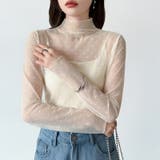 一枚でも重ねても。甘すぎないハート柄シアートップス シアー ハイネック | COCOMOMO | 詳細画像15 