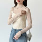 一枚でも重ねても。甘すぎないハート柄シアートップス シアー ハイネック | COCOMOMO | 詳細画像16 