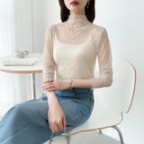 一枚でも重ねても。甘すぎないハート柄シアートップス シアー ハイネック | COCOMOMO | 詳細画像17 