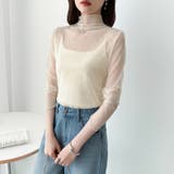 一枚でも重ねても。甘すぎないハート柄シアートップス シアー ハイネック | COCOMOMO | 詳細画像21 