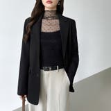 一枚でも重ねても。甘すぎないハート柄シアートップス シアー ハイネック | COCOMOMO | 詳細画像4 