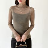 上品な大人のきらめきラメシアートップス ハイネック シアー | COCOMOMO | 詳細画像12 