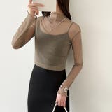 上品な大人のきらめきラメシアートップス ハイネック シアー | COCOMOMO | 詳細画像18 