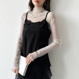 上品な大人のきらめきラメシアートップス ハイネック シアー | COCOMOMO | 詳細画像24 