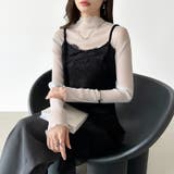 上品な大人のきらめきラメシアートップス ハイネック シアー | COCOMOMO | 詳細画像25 