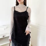 上品な大人のきらめきラメシアートップス ハイネック シアー | COCOMOMO | 詳細画像29 