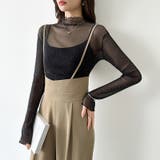 上品な大人のきらめきラメシアートップス ハイネック シアー | COCOMOMO | 詳細画像33 