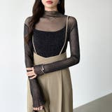 上品な大人のきらめきラメシアートップス ハイネック シアー | COCOMOMO | 詳細画像34 