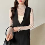 上品な大人のきらめきラメシアートップス ハイネック シアー | COCOMOMO | 詳細画像39 