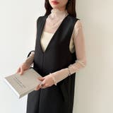 上品な大人のきらめきラメシアートップス ハイネック シアー | COCOMOMO | 詳細画像40 