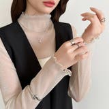 上品な大人のきらめきラメシアートップス ハイネック シアー | COCOMOMO | 詳細画像42 