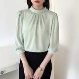 一枚で、きちんと華やか。パールビジュー付きブラウス ブラウス フォーマル | COCOMOMO | 詳細画像17 