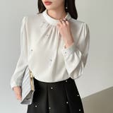 一枚で、きちんと華やか。パールビジュー付きブラウス ブラウス フォーマル | COCOMOMO | 詳細画像2 