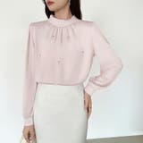 一枚で、きちんと華やか。パールビジュー付きブラウス ブラウス フォーマル | COCOMOMO | 詳細画像22 