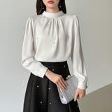 一枚で、きちんと華やか。パールビジュー付きブラウス ブラウス フォーマル | COCOMOMO | 詳細画像3 