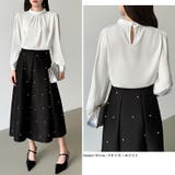 一枚で、きちんと華やか。パールビジュー付きブラウス ブラウス フォーマル | COCOMOMO | 詳細画像6 