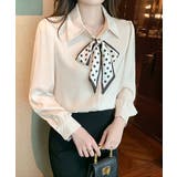 ボウタイブラウス リボンブラウス シャツ | COCOMOMO | 詳細画像17 