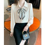 ボウタイブラウス リボンブラウス シャツ | COCOMOMO | 詳細画像18 