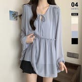 ふんわり今っぽフェミニン。シフォンペプラムチュニック ペプラム チュニック | COCOMOMO | 詳細画像1 