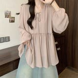 ふんわり今っぽフェミニン。シフォンペプラムチュニック ペプラム チュニック | COCOMOMO | 詳細画像13 