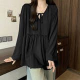 ふんわり今っぽフェミニン。シフォンペプラムチュニック ペプラム チュニック | COCOMOMO | 詳細画像15 